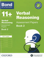 Bond 11+ Verbal Reasoning Assessment Papers 10-11 Years Book 2 cover