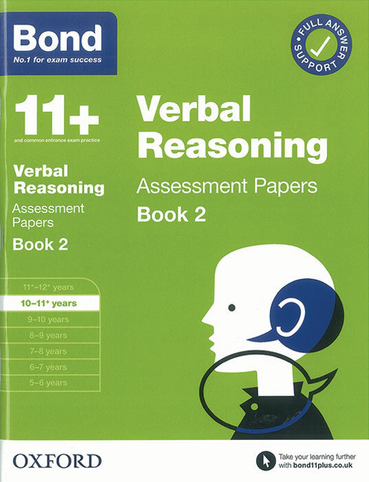 Bond 11+ Verbal Reasoning Assessment Papers 10-11 Years Book 2 cover