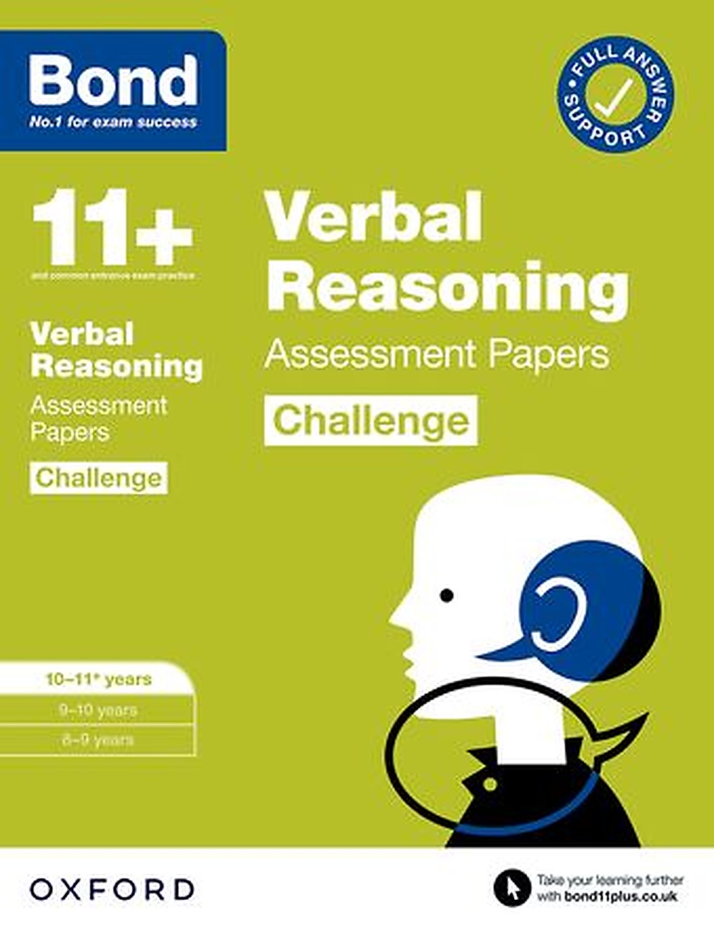 Bond 11+ Verbal Reasoning Challenge Assessment Papers 10-11 years cover