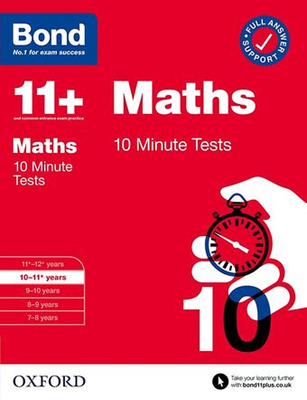Bond 10 Minute Tests: Maths 10-11+ cover