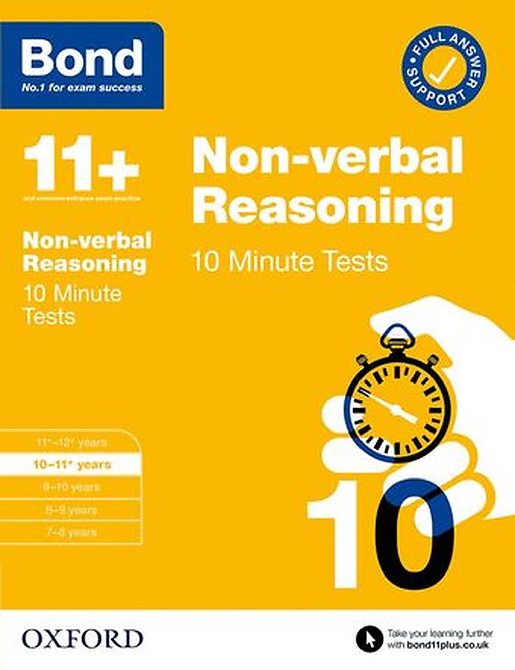 Bond 10 Minute Tests: Non-verbal Reasoning 10-11+ cover