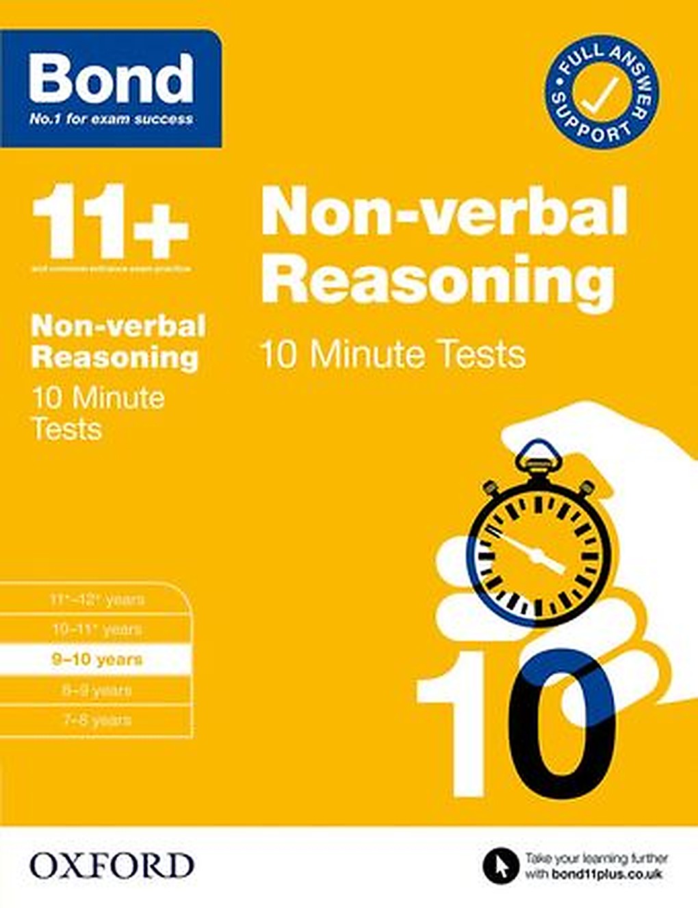 Bond 10 Minute Tests: Non-verbal Reasoning 9-10 cover