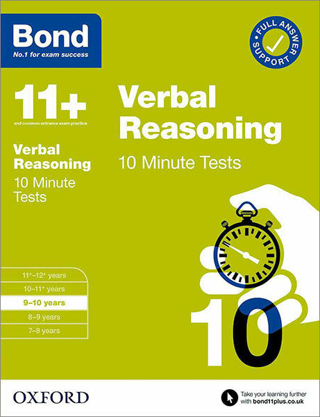 Bond 10 Minute Tests: Verbal Reasoning 9-10 cover