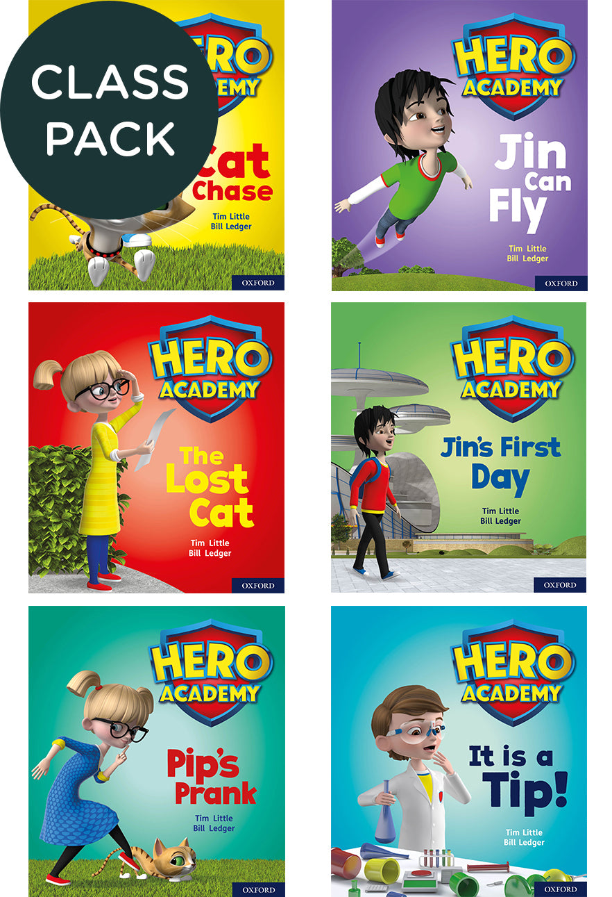Hero Academy - Class Pack: Level 1/1+ (Letters and Sounds - Phase 1 & 2, Set 1)