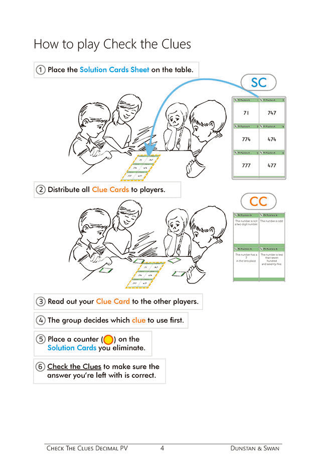 Check the Clues Place Value - Decimal Numbers