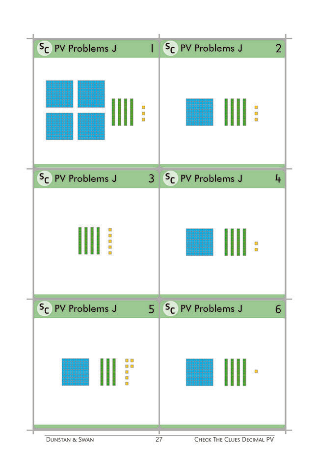 Check the Clues Place Value - Decimal Numbers