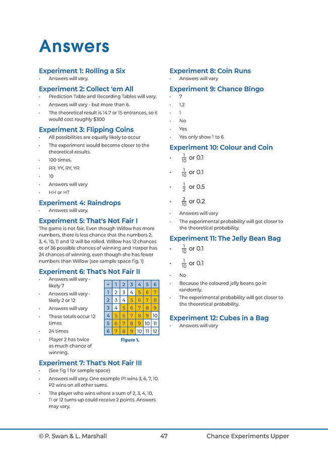 Probability Chance Experiments 2 - Upper Primary