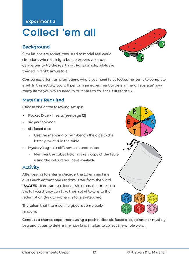 Probability Chance Experiments 2 - Upper Primary