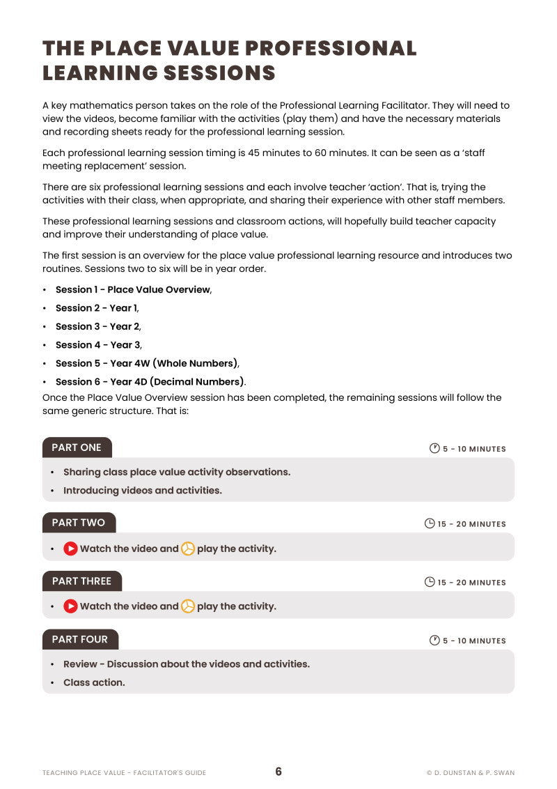 Teaching Place Value Facilitators Guide