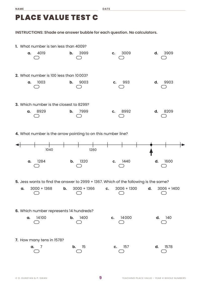 Teaching Place Value Year 4 Whole Number