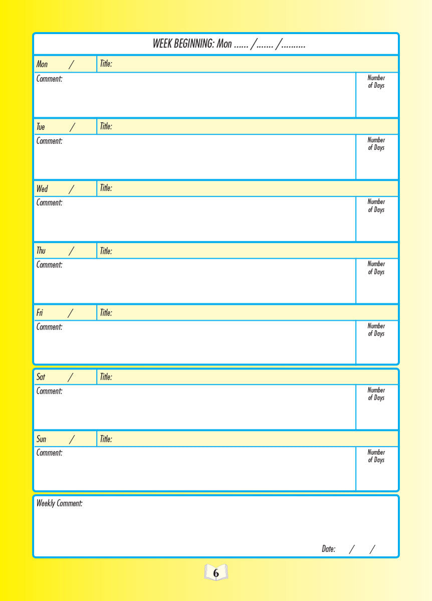 Kluwell My Home Reading Journal - Orange Level (Upper Primary)