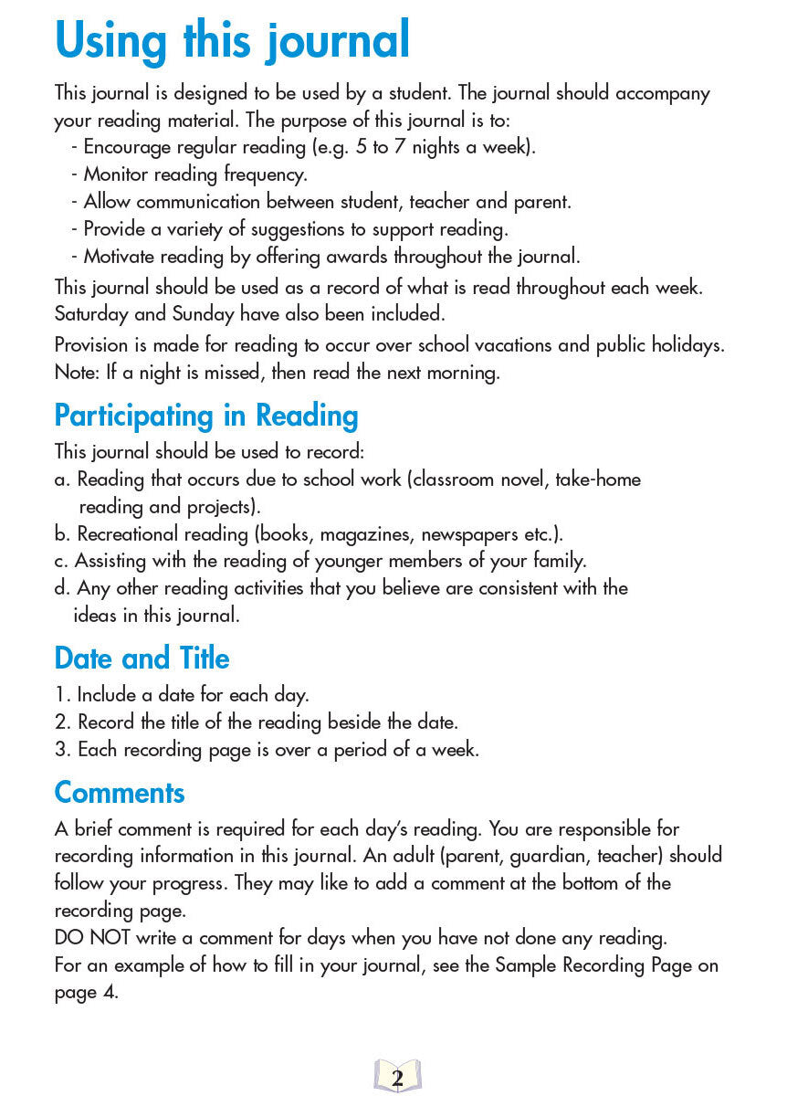 Kluwell My Home Reading Journal - Orange Level (Upper Primary)