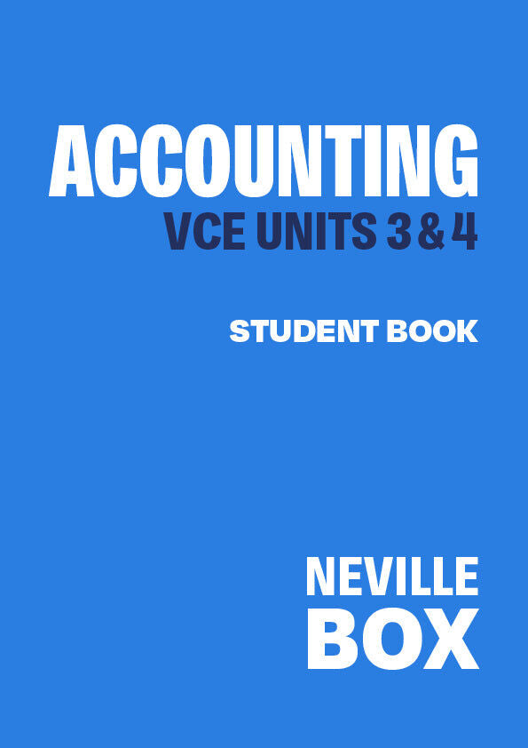 Accounting VCE Units 3&4 (7th Edition) Student Book + Digital