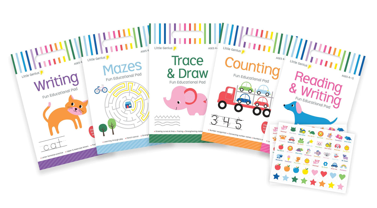 Little Genius Vol. 2 - 5-Pack of Activity Pads - Age 4-5