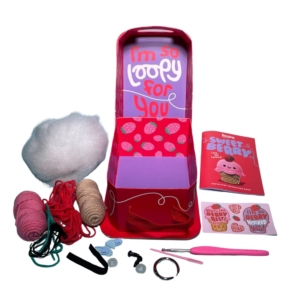 Loopy Crochet Book & Kit - Sweet Berry