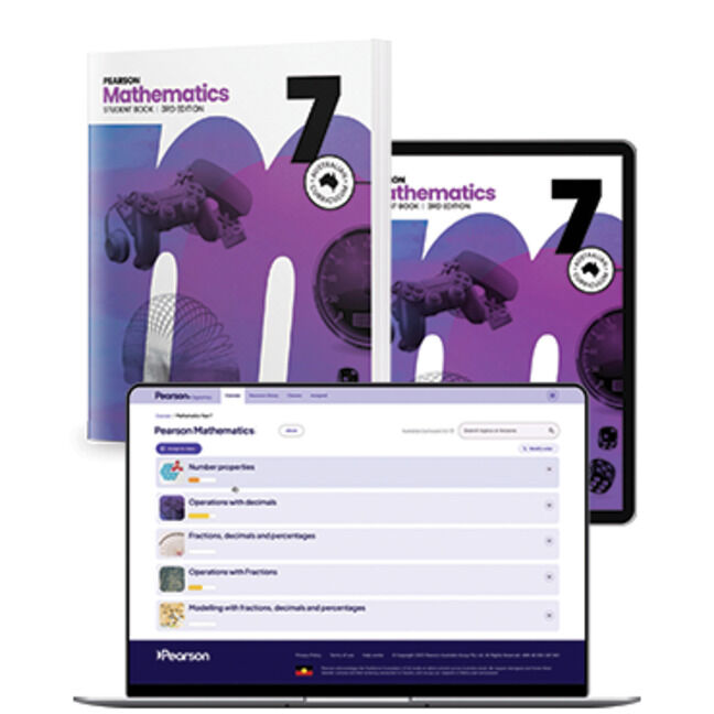 Pearson Mathematics 7 AC (3rd Edition) - Student Book, eBook and Digital Hub (Print & Digital)