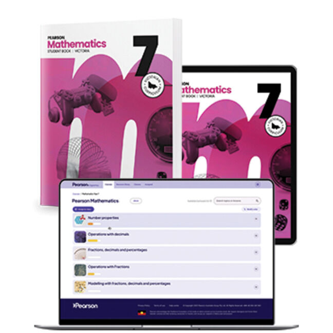 Pearson Mathematics 7 (Victoria) - Student Book, eBook and Digital Hub (Print & Digital)