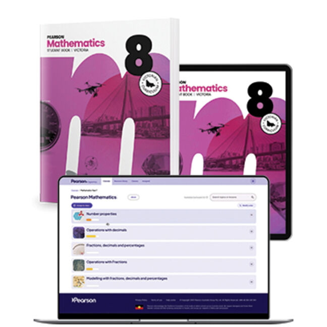 Pearson Mathematics 8 (Victoria) - Student Book, eBook and Digital Hub (Print & Digital)