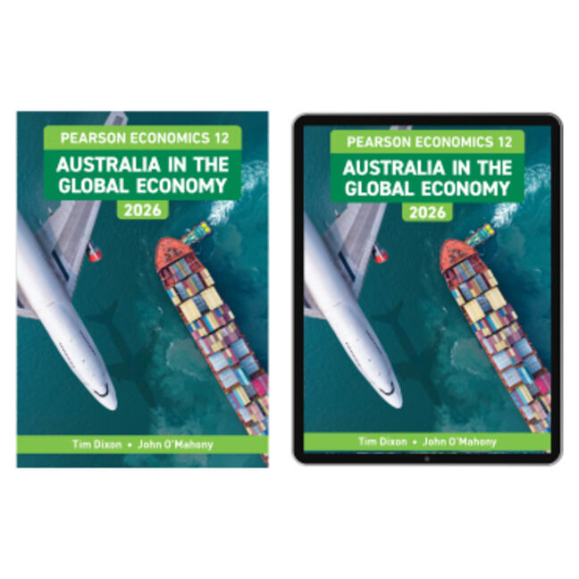 Pearson Economics 12: Australia in the Global Economy 2026 Student Book + eBook (Print & Digital)