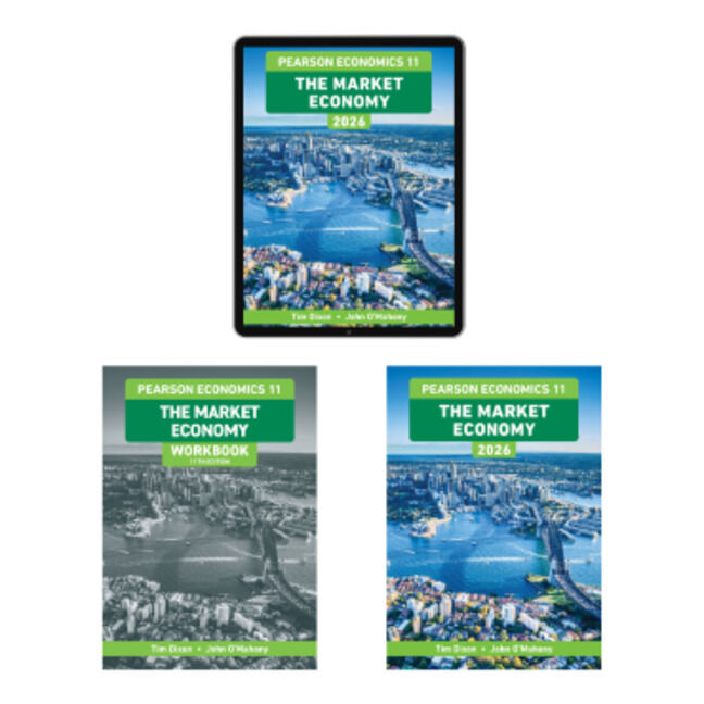Pearson Economics 11 - The Market Economy: 2026 Pack with Student Book, eBook, and Workbook (Print & Digital)