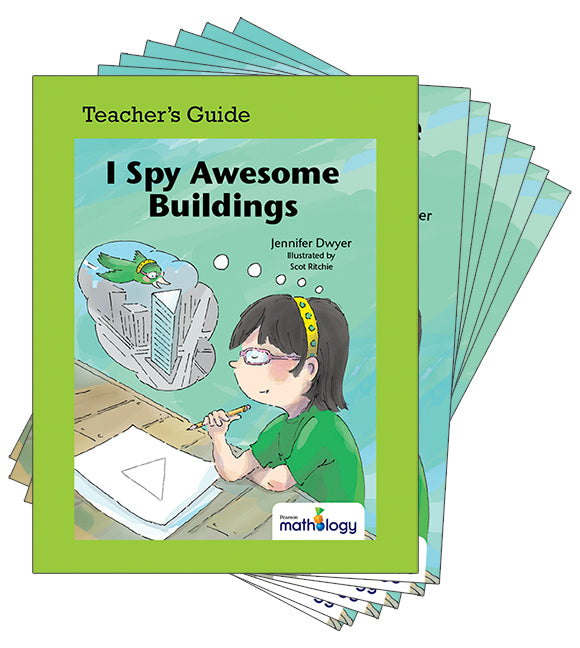 Mathology Little Books - Geometry: I Spy Awesome Buildings (6 Pack with Teacher's Guide)