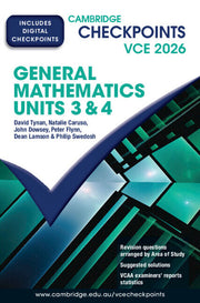 Cambridge Checkpoints VCE - General Mathematics Units 3&4 2026 (Print & Digital)