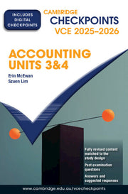 Cambridge Checkpoints VCE - Accounting Units 3&4 (2025–2026): Print & Digital