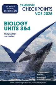 Cambridge Checkpoints VCE - Biology: Units 3&4 2025 (Print & Digital)