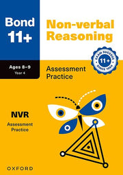 Bond 11+ Non-Verbal Reasoning Assessment Practice 8-9 Paperback cover