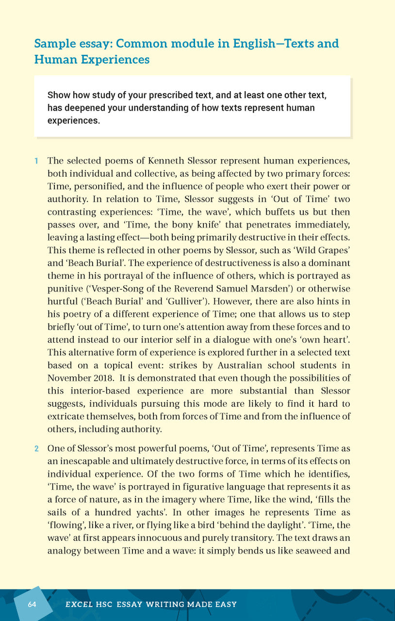 Excel HSC Essay Writing Made Easy — inside page 4