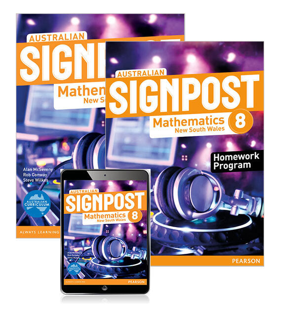 Australian Signpost Maths NSW - Year 8: Combo Pack - Student Book, eBook and Homework Program (Print & Digital)