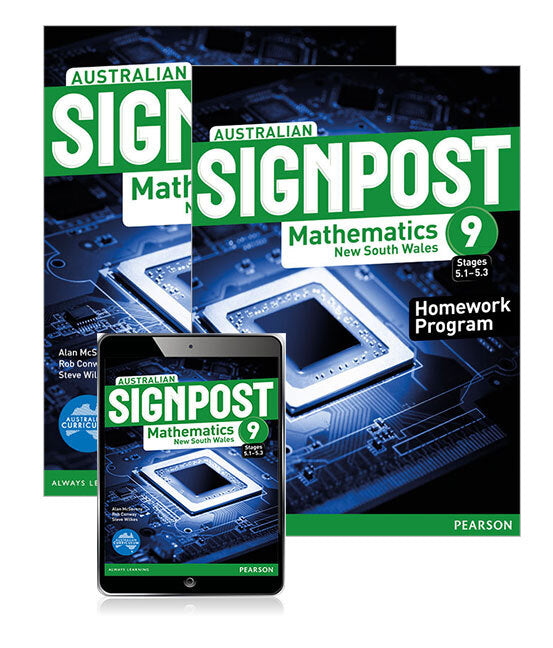 Australian Signpost Maths NSW - Year 9 (5.1 - 5.3): Combo Pack - Student Book, eBook and Homework Program (Print & Digital)