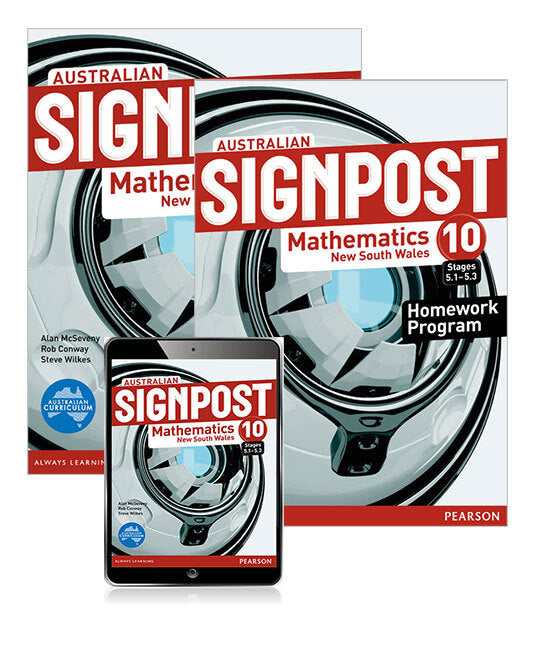 Australian Signpost Maths NSW - Year 10 (5.1 - 5.3): Combo Pack - Student Book, eBook and Homework Program (Print & Digital)