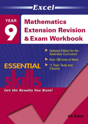 Excel Essential Skills - Mathematics Extension Revision & Exam Workbook: Year 9