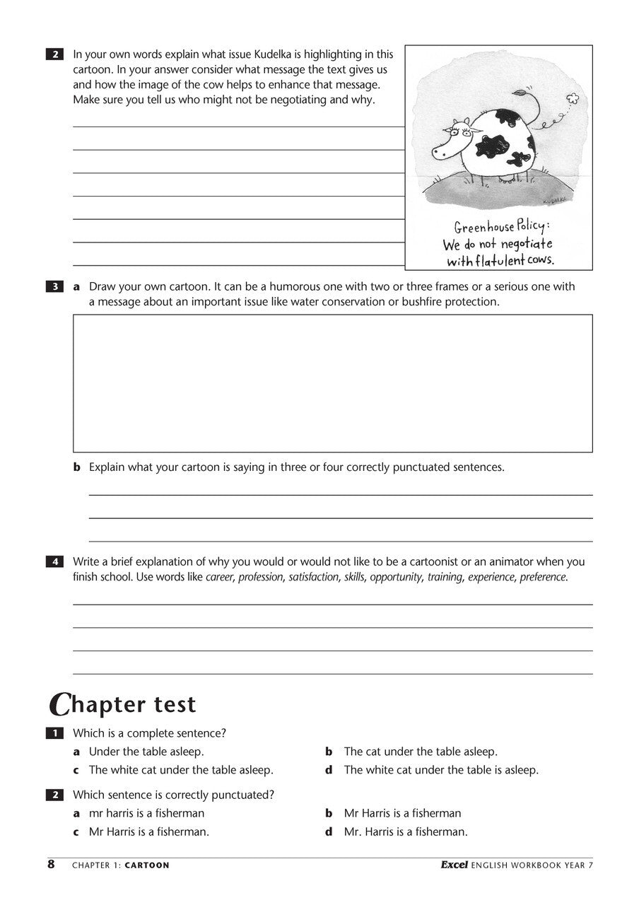 Excel Essential Skills: English Workbook - Year 7