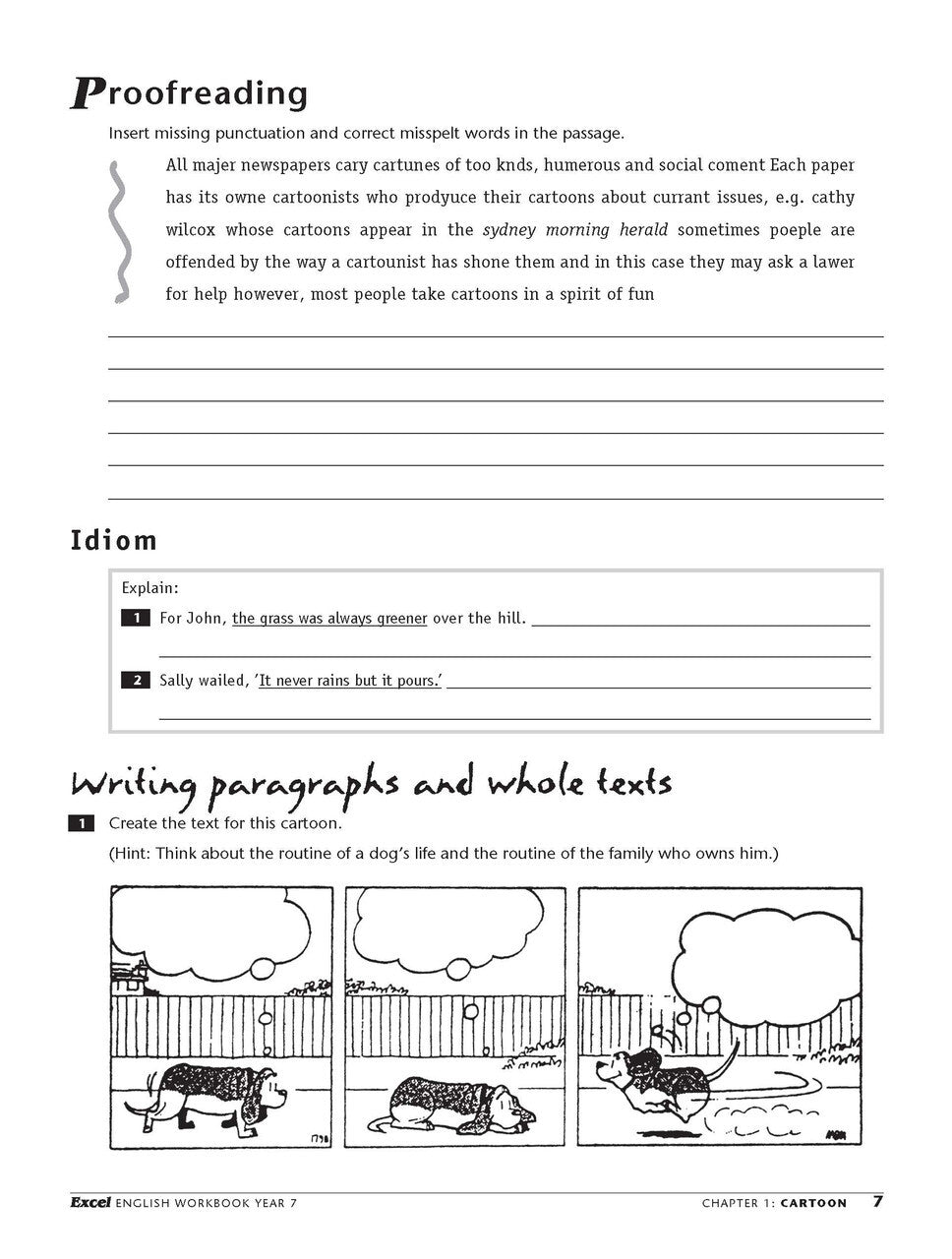 Excel Essential Skills: English Workbook - Year 7