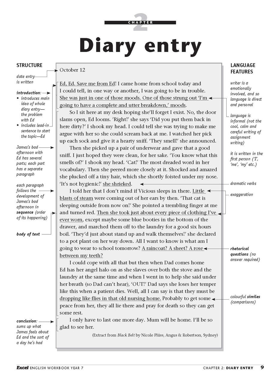 Excel Essential Skills: English Workbook - Year 7