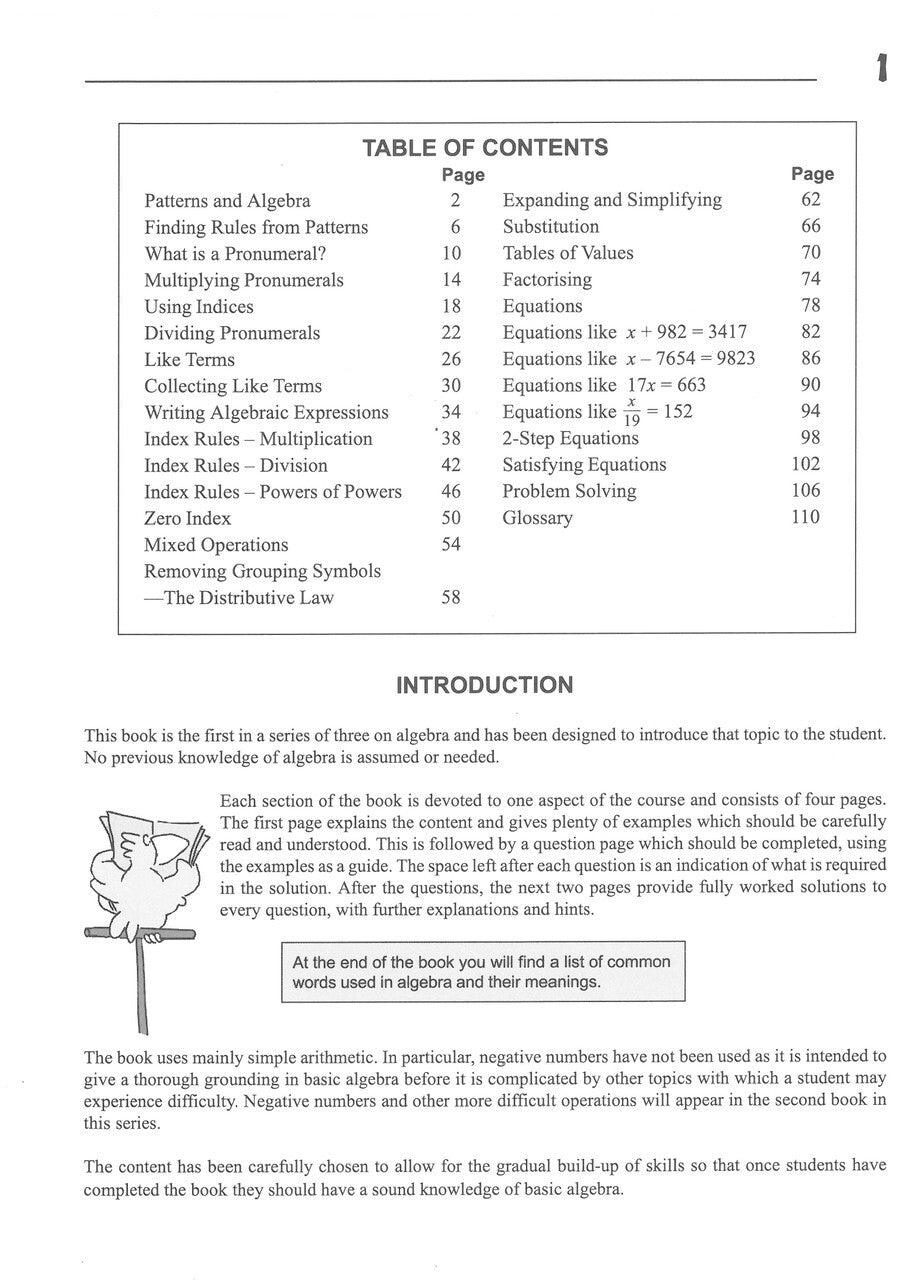 Excel Essential Skills: Step-by-Step Algebra Workbook: Workbook 1 (Years 7-8)