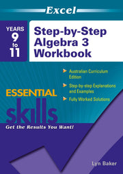 Excel Essential Skills: Step-by-Step Algebra Workbook: Workbook 3 (Years 9-11)