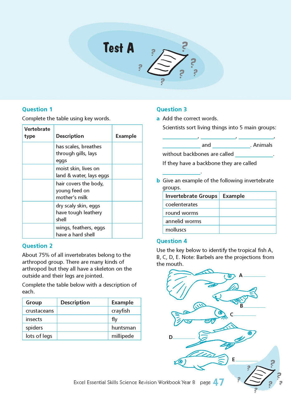 Excel Essential Skills - Science Revision Workbook: Year 8