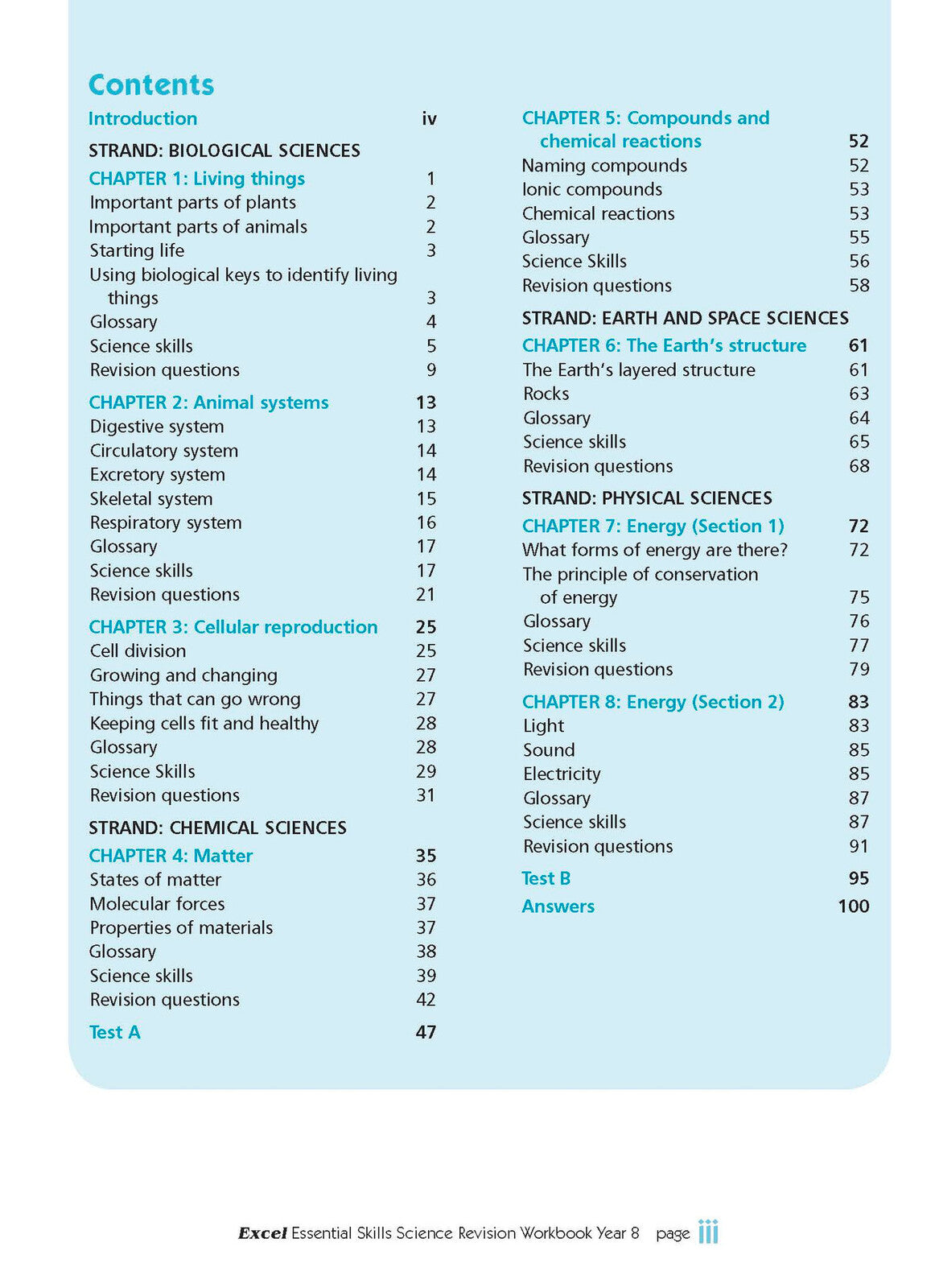 Excel Essential Skills - Science Revision Workbook: Year 8