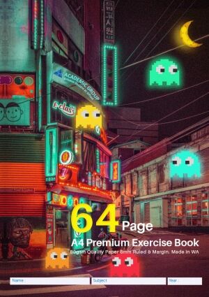 64 Page A4 Premium Exercise Book - Assorted