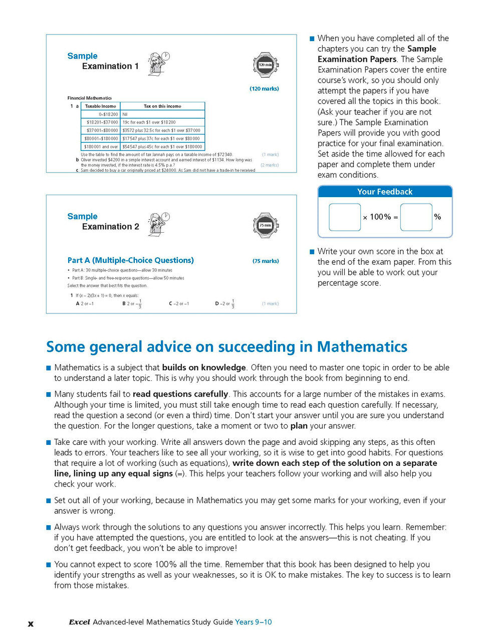 Excel Study Guide - Advanced Mathematics Years 9-10