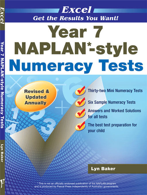 Excel - NAPLAN* Style Numeracy Test: Year 7