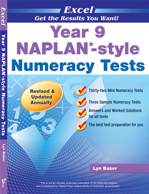 Excel - NAPLAN* Style Numeracy Test: Year 9