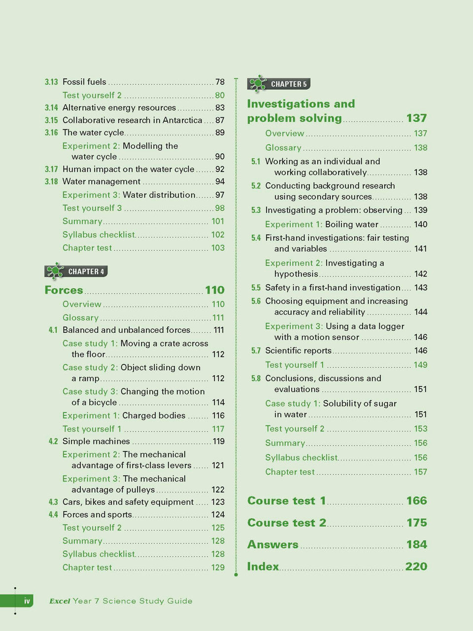 Excel Science Study Guide - Year 7