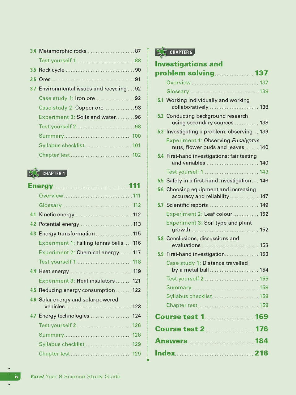 Excel Science Study Guide - Year 8