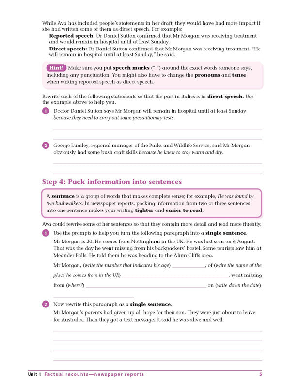 Excel Advanced Skills - Writing Workbook: Year 6