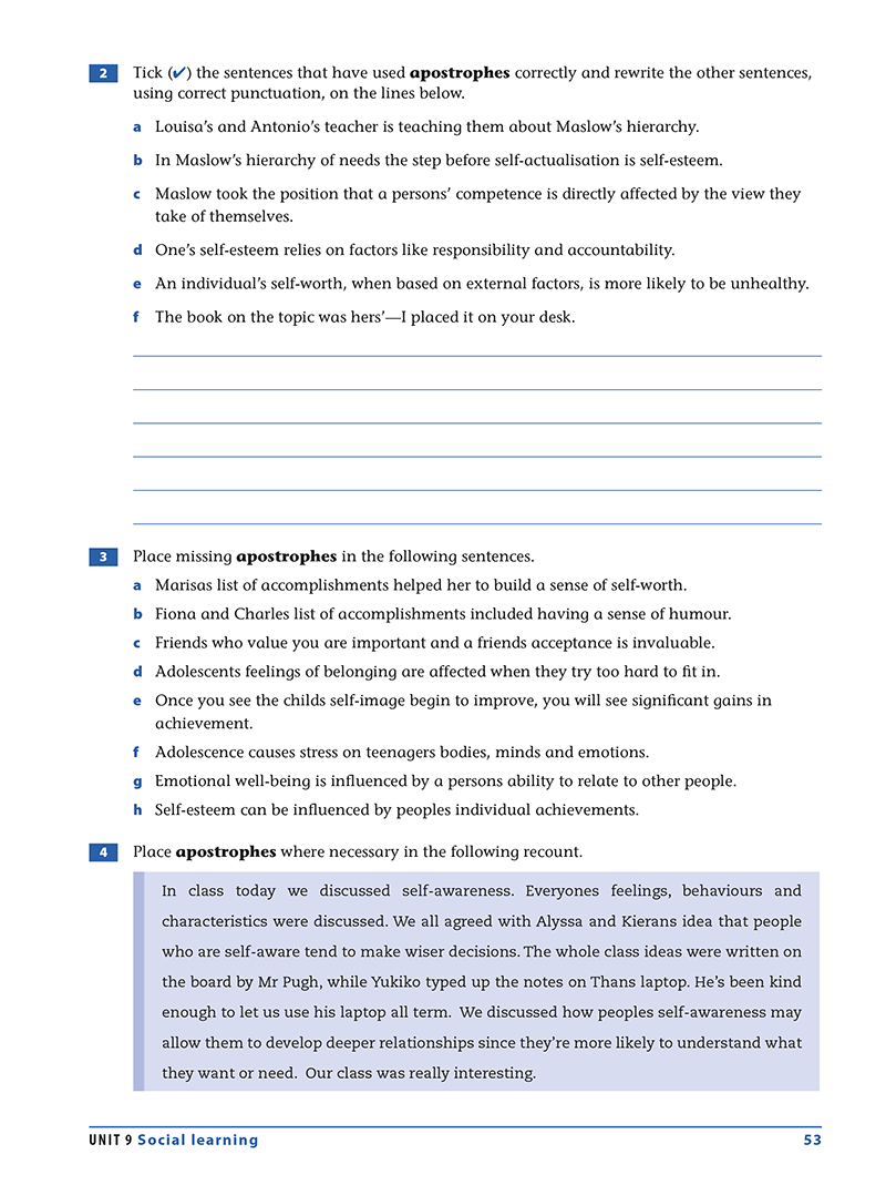 Excel Essential Skills - Grammar & Punctuation Workbook: Years 9-10