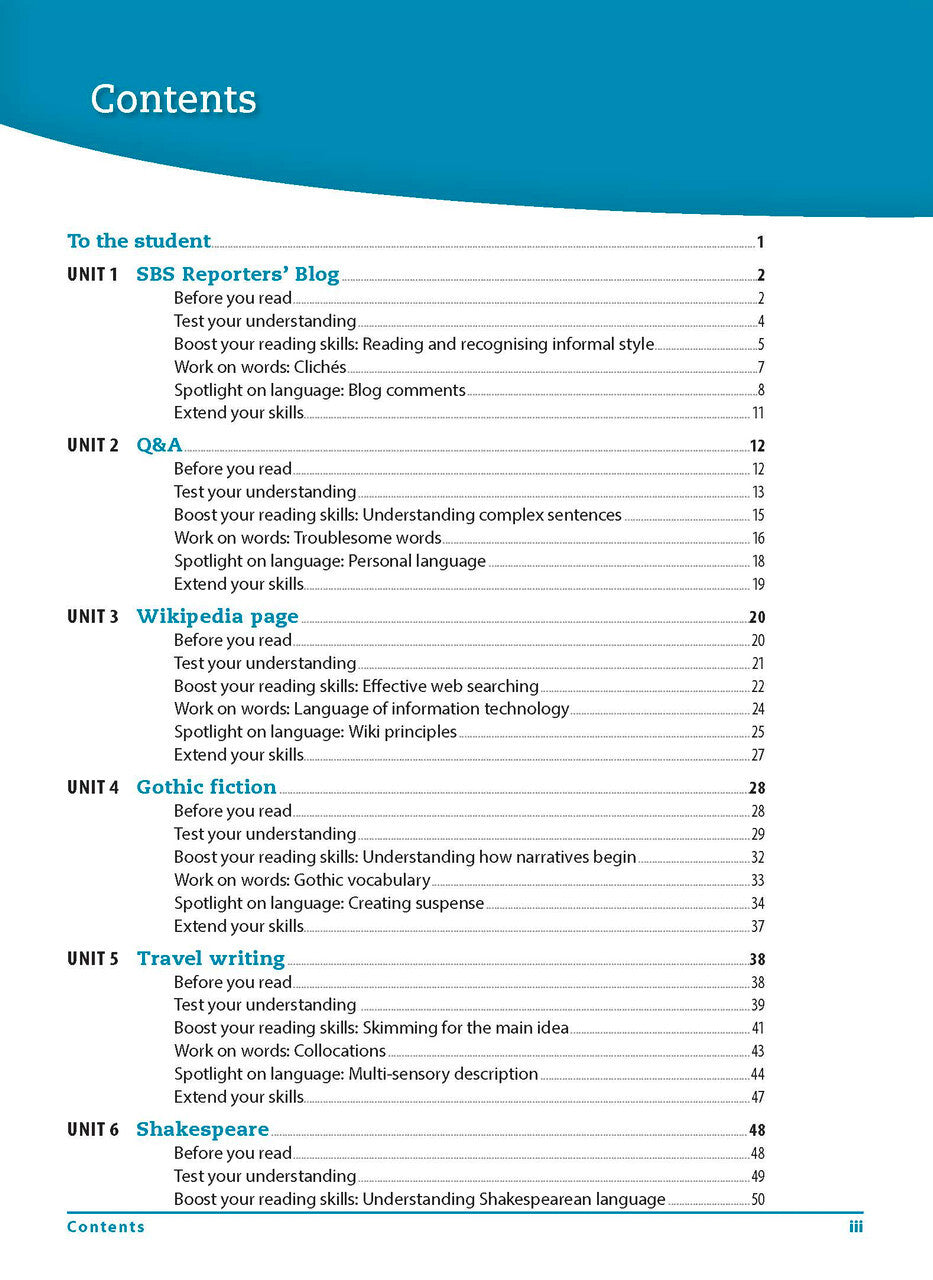 Excel Essential Skills - Reading and Vocabulary Workbook: Years 9-10
